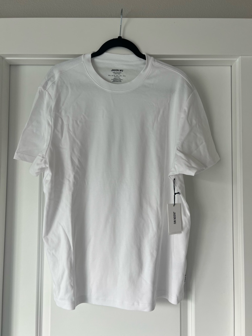 Jason Wu Heavyweight 100% Cotton Luxe Feel Brigh White Tee Size L